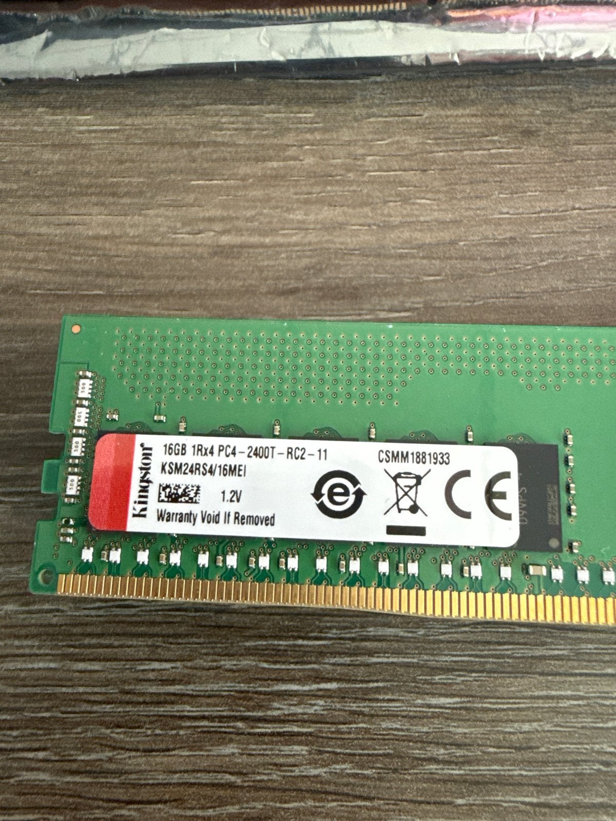4 stuks Kingston 16GB DDR4 RAM PC4-2400T Geheugenmodule, Computers en Software, RAM geheugen, Gebruikt, Server, 16 GB, DDR4, Ophalen of Verzenden