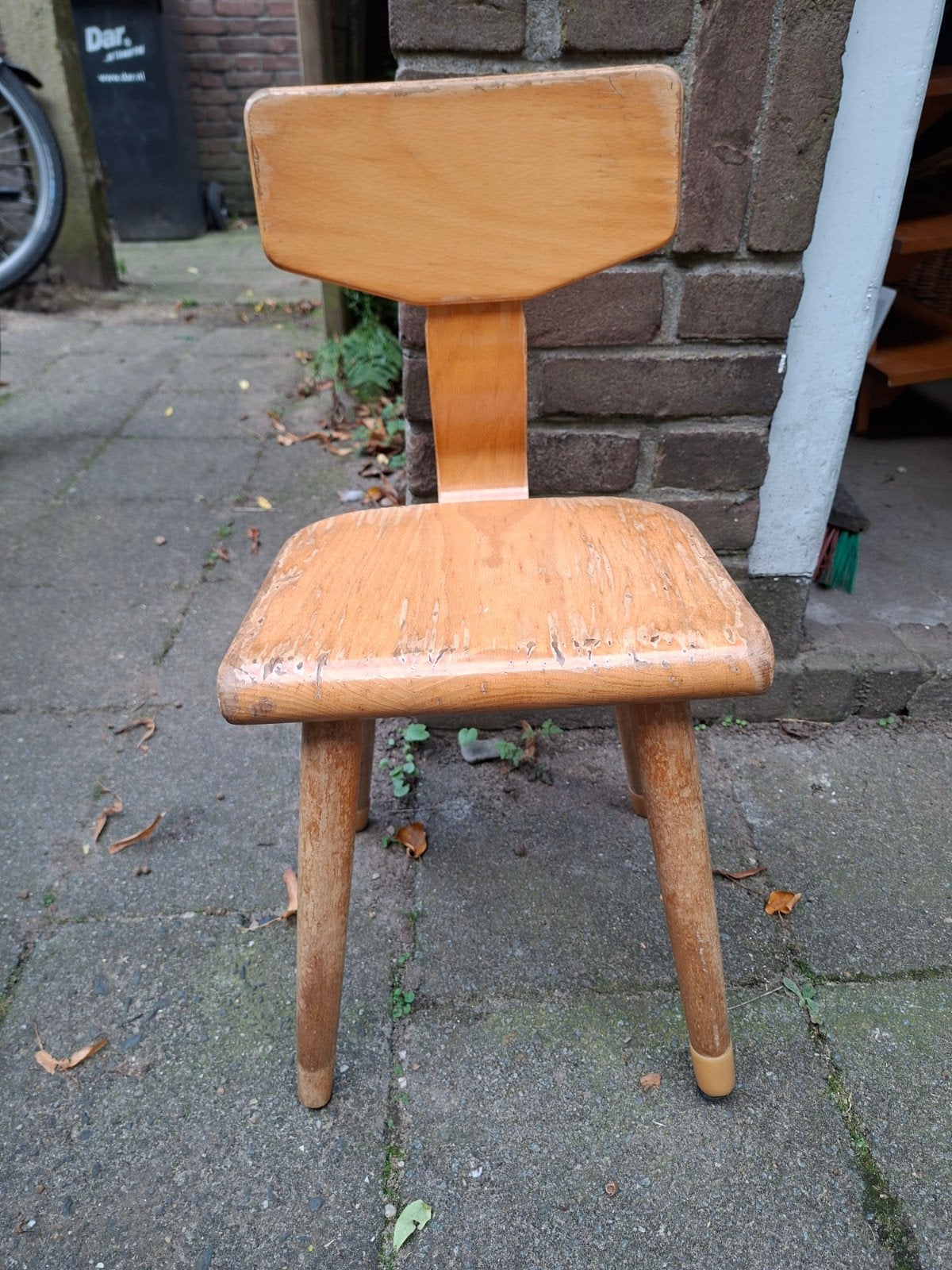 Vintage houten kinderstoel, Ophalen