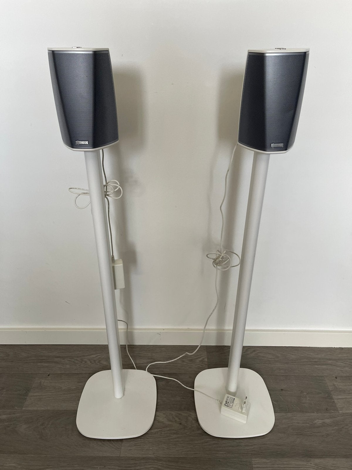 Denon HEOS 1 HS2 Dual Twin Pack met standaarden, Audio, Tv en Foto, Luidsprekers, Zo goed als nieuw, Minder dan 60 watt, Front, Rear of Stereo speakers