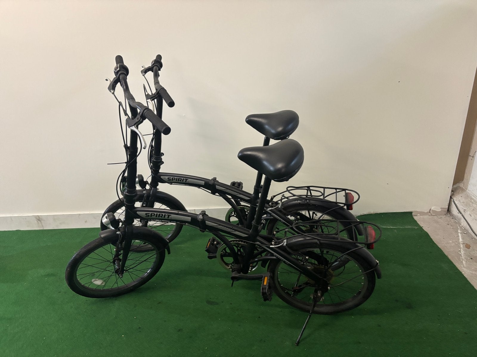 Spirit 20 inch Vouwfiets – Mat Zwart – Compact & OV/Auto, 20 inch of meer, Gebruikt, 1@2.nl, -
