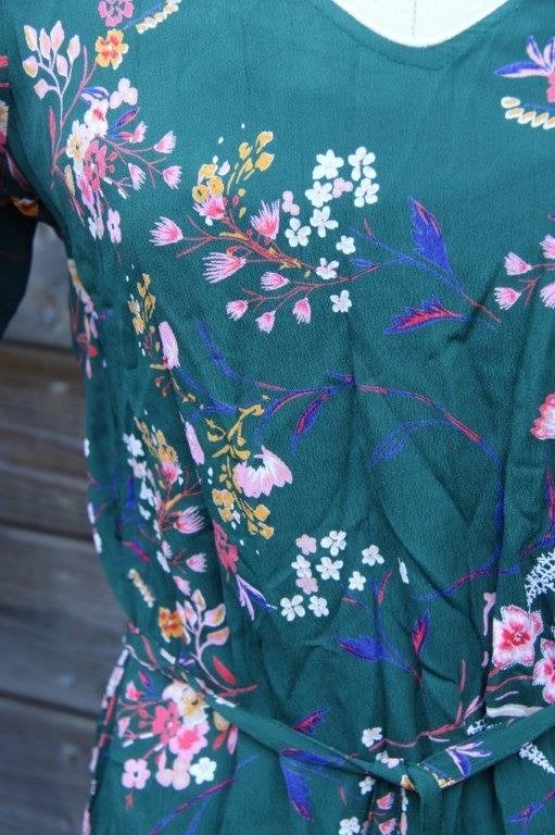 Jurk donkergroen/ kleur Paprika mt 1 (44) Vaste prijs, Kleding | Dames, Jurken, Maat 42/44 (L), Ophalen of Verzenden, Zo goed als nieuw