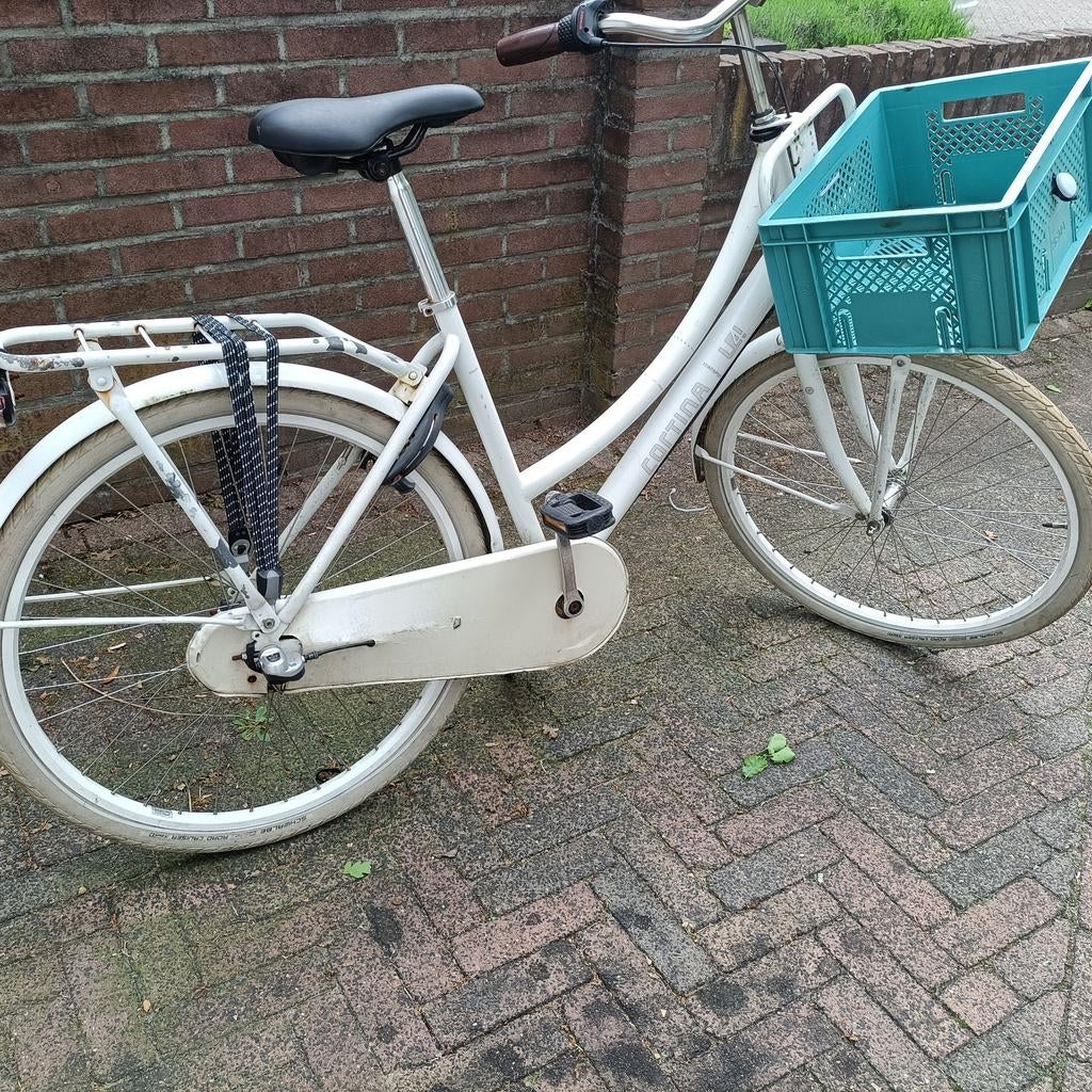Cortina damesfiets 28 inch met mandje - Goede staat, Velgrem, Ophalen, Overige merken, 53 tot 56 cm