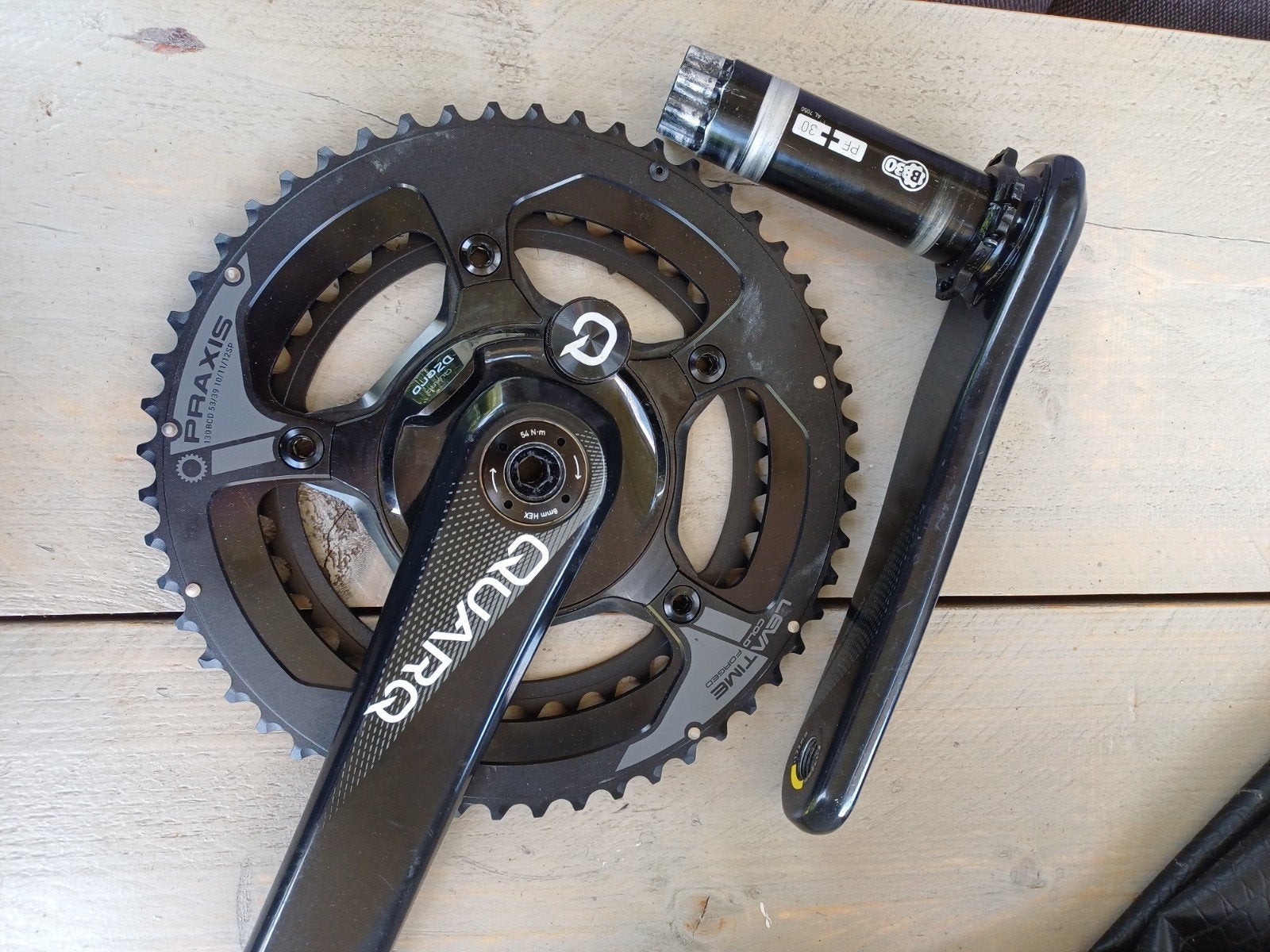 Quarq Dzero vermogensmeter crankstel BB30 175mm (53/39), Crankstel of Pedalen, Gebruikt, Racefiets, Ophalen of Verzenden