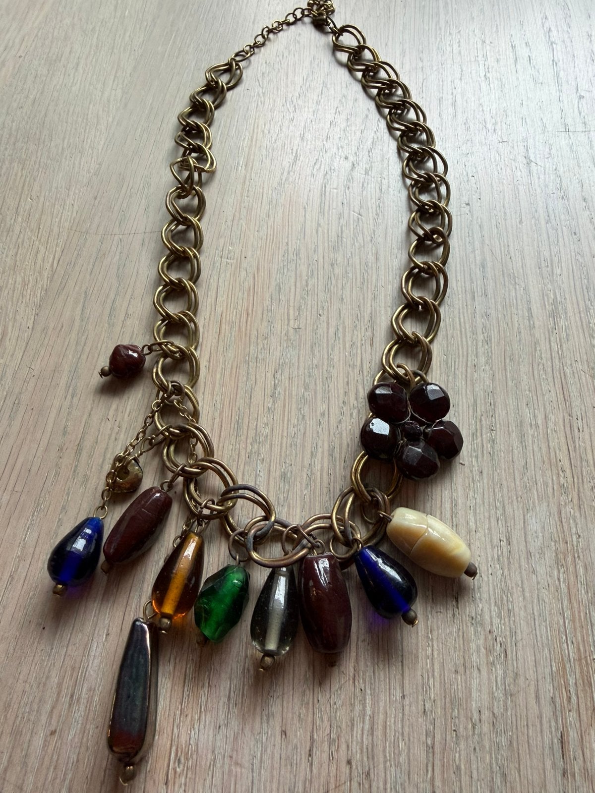 Speciale glas kralen ketting, Verzenden, Zo goed als nieuw, Overige materialen