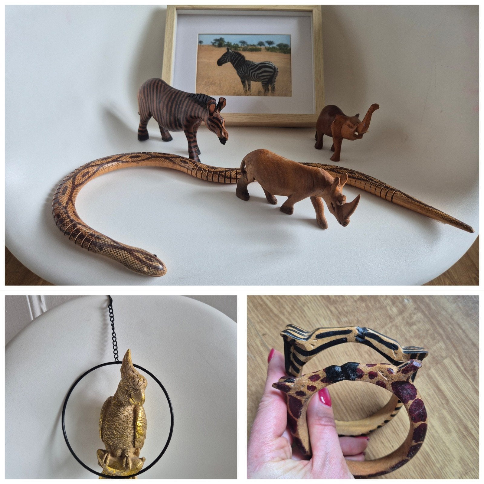Jungle kamer decoratie: Houten dieren en meer, Ophalen of Verzenden, Gebruikt