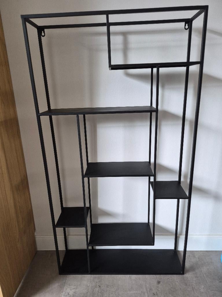 Wandrek zwart metaal, Huis en Inrichting, Woonaccessoires | Wanddecoraties, Ophalen, Metaal, Industrieel, 110 cm