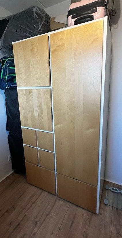 Kledingkast Ikea Rakke - Zo goed als nieuw, Huis en Inrichting, Kasten | Kledingkasten, Ophalen, 100 tot 150 cm, 200 cm of meer