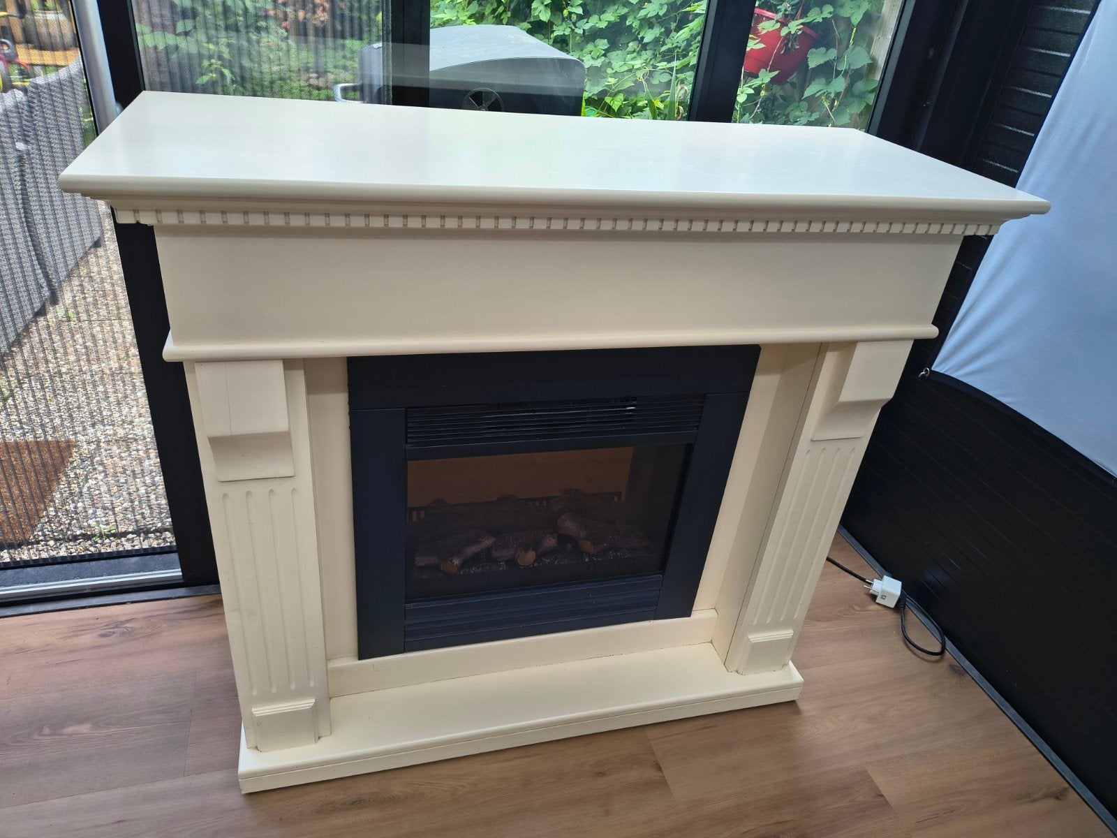Elektrische sfeerhaard met ombouw - Classic Fire AJ55, Ophalen, Gebruikt, Vrijstaande haard, Elektrische haard