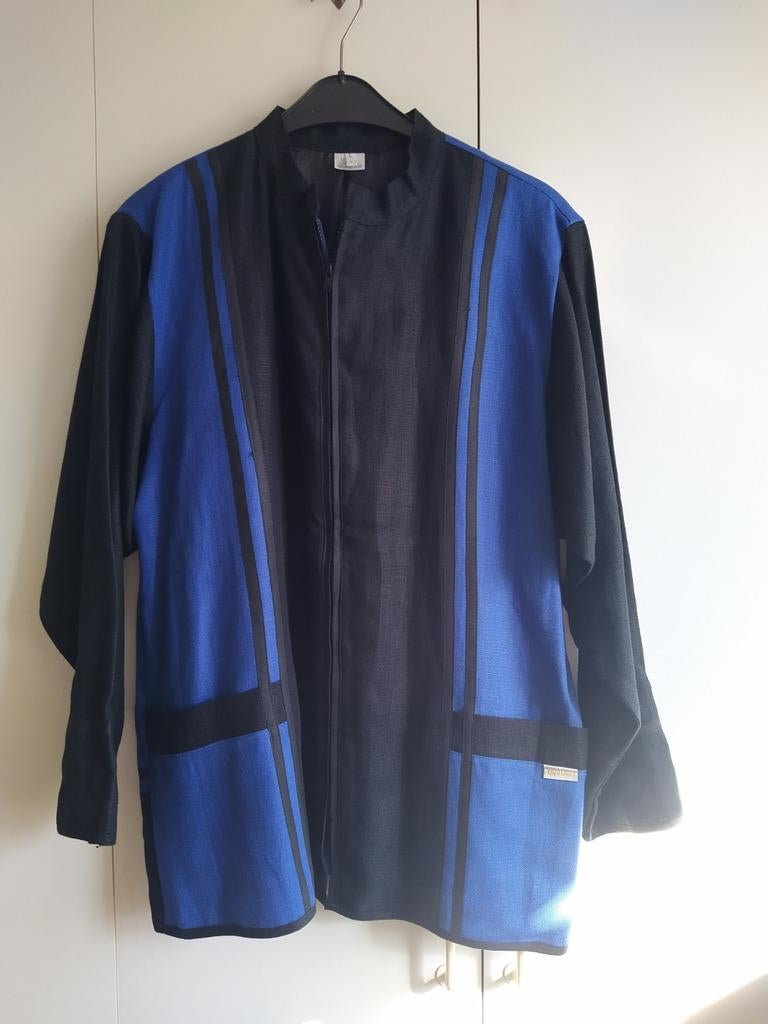 Nieuw linnen  jasje van Bobbert, maat L, zwart/blauw, Kleding | Dames, Jasjes, Kostuums en Pakken, Ophalen of Verzenden, Nieuw