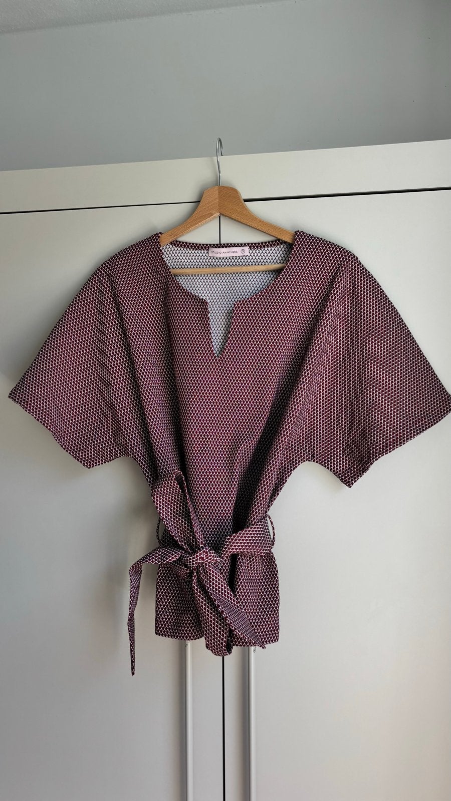 Studio Anneloes blouse met strikdetail - Maat S, Ophalen of Verzenden, Zo goed als nieuw, Korte mouw, Maat 36 (S)