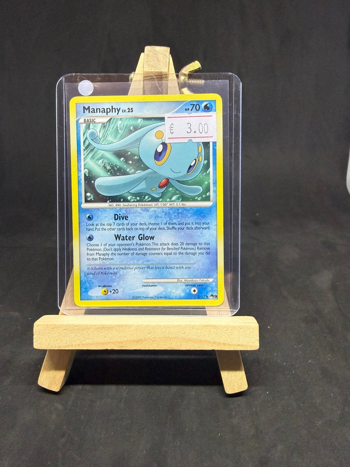 Manaphy lv.25 2/17 nm/exc, Ophalen of Verzenden, Zo goed als nieuw