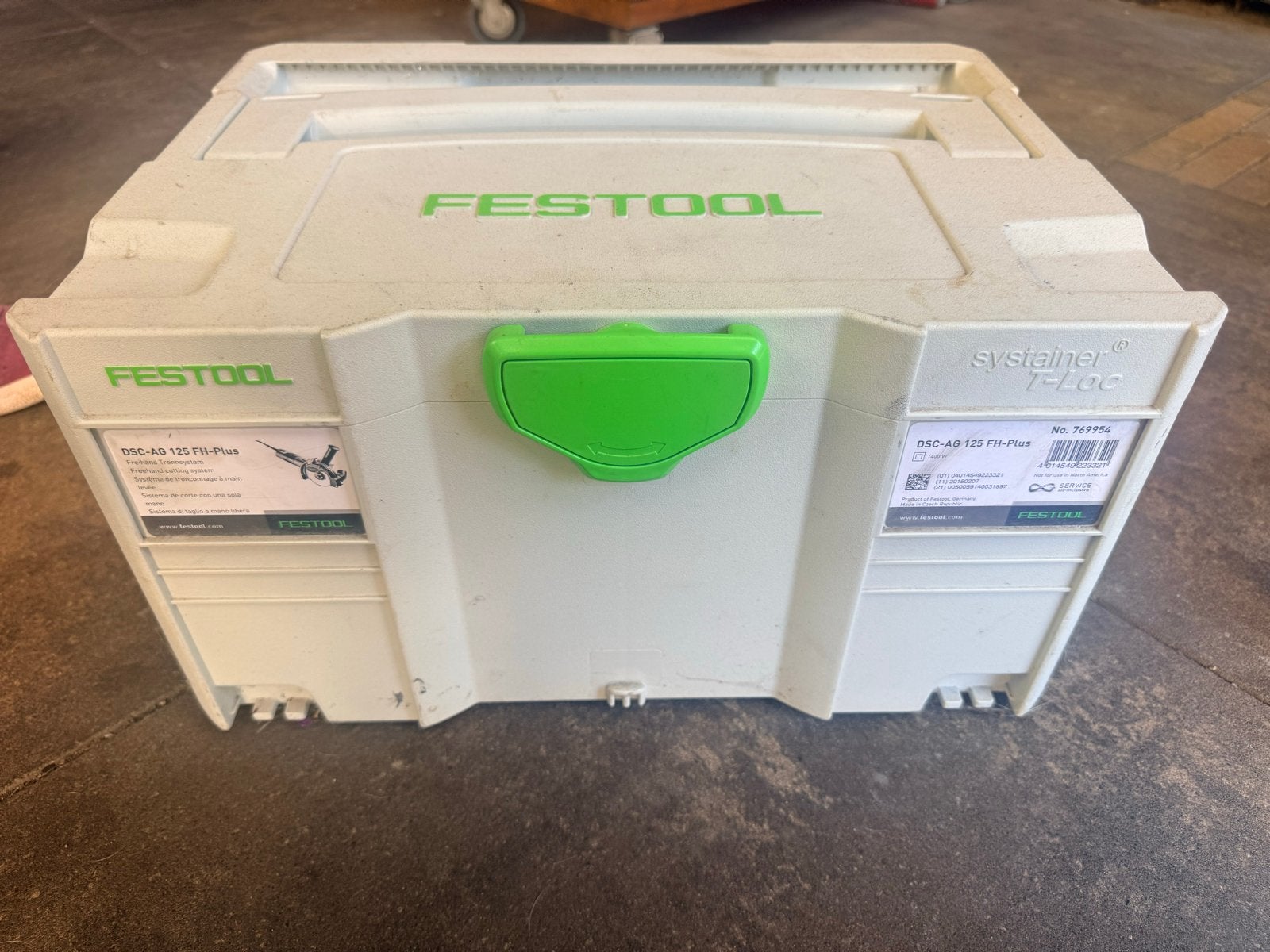 Festool DSC-AG 125 FH-Plus Haakse Slijper in Systainer, Ophalen of Verzenden, Gebruikt, Haakse slijper, Festool