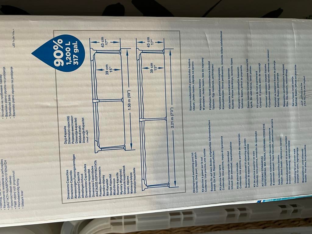 Opzetzwembad met rubberen tegels - Zo goed als nieuw, Tuin en Terras, Zwembaden, Zo goed als nieuw, Opzetzwembad, Minder dan 80 cm