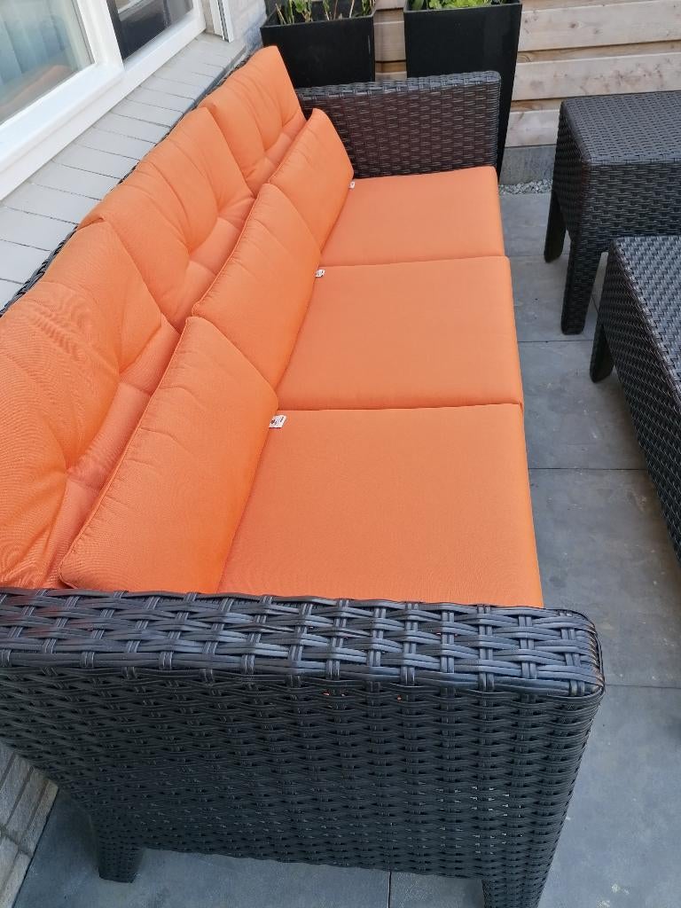 Borek loungeset, Tuin en Terras, Tuinsets en Loungesets, Ophalen, 5 zitplaatsen, Gebruikt, Bank