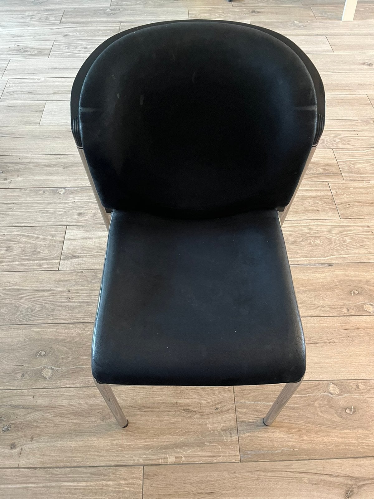 8 Zwarte MEGASTERKE eettafel stoelen - Zwart, Huis en Inrichting, Gebruikt, Zwart, Kunststof, Vijf, Zes of meer stoelen