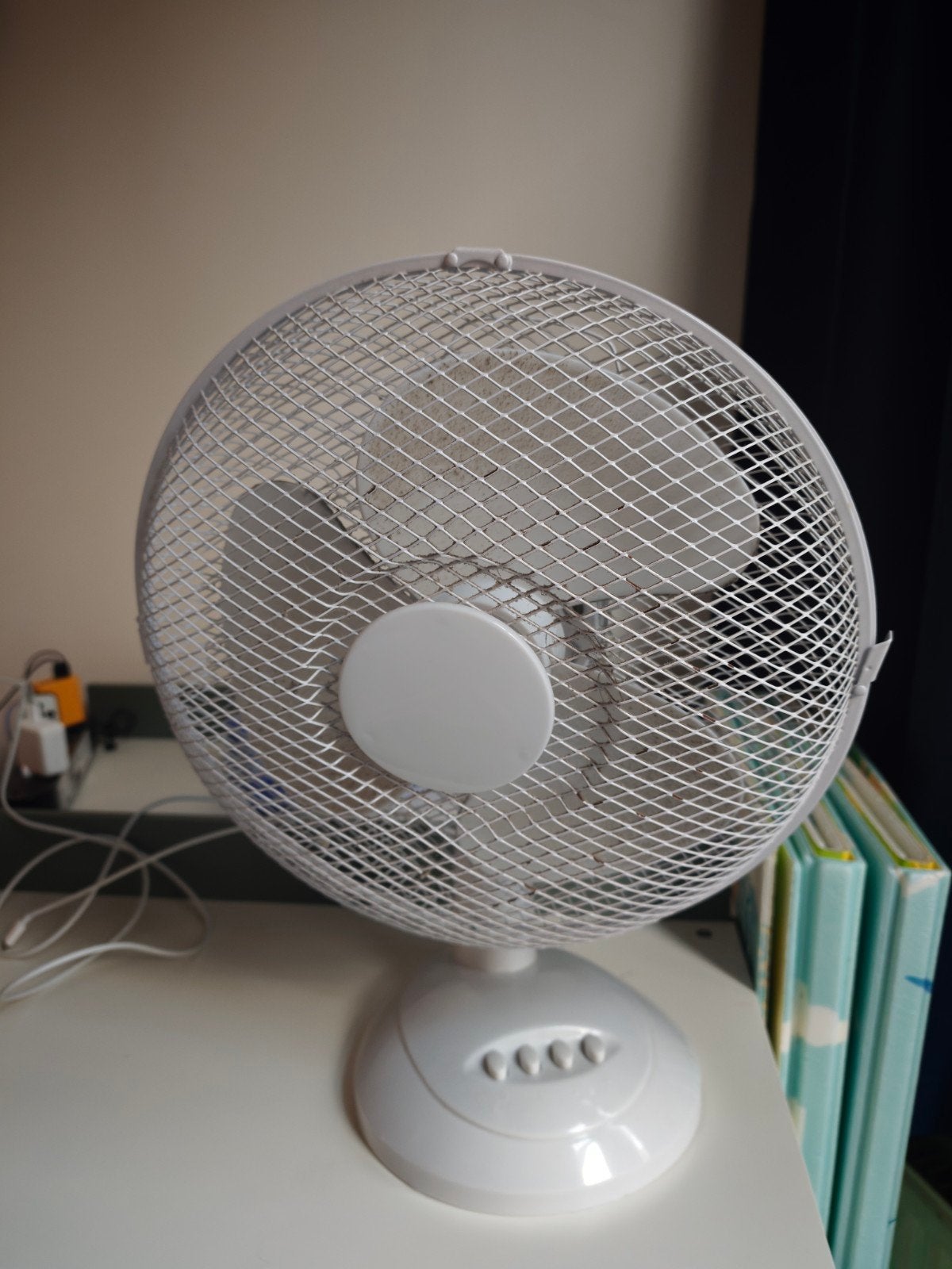 Compacte Tafelventilator 35W - Wit, Ophalen, Gebruikt, Tafelventilator