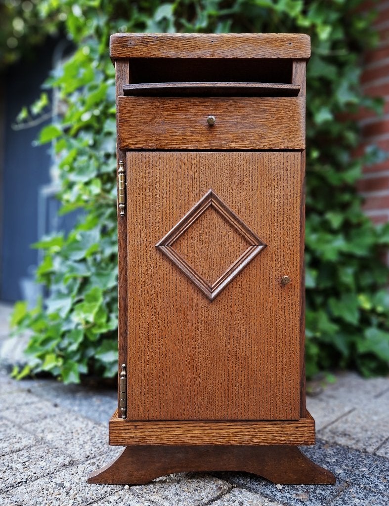 Oud Nachtkastje /telefoonkastje in Art-Deco stijl  50/60, Huis en Inrichting, Ophalen, Gebruikt, Minder dan 45 cm, 55 tot 70 cm