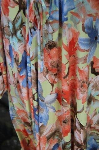Jurk/ Tuniek geel/ blauw/ rood Magna cold mt 52/54 Vaste p, Blauw, Jurk, Ophalen of Verzenden, Magna