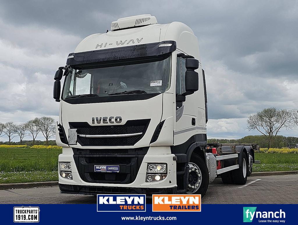 IVECO AS260S42 STRALIS 6x2 intarder alcoa's, Auto's, Vrachtwagens, Automaat, Euro 6, Iveco, Wit