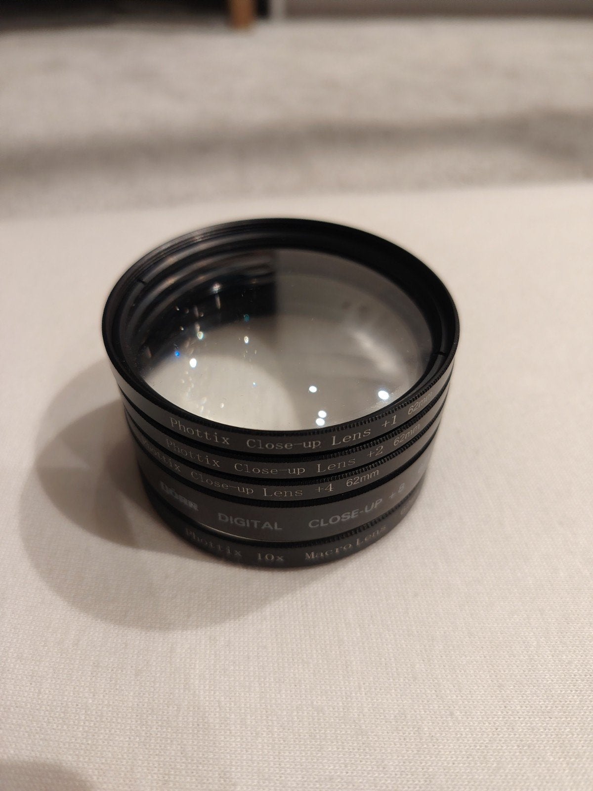 Phottix Close-up Lens Set 62mm (+1, +2, +4,+8 +10 Macro), Overige merken, 60 tot 70 mm, Macro-filter, Ophalen of Verzenden