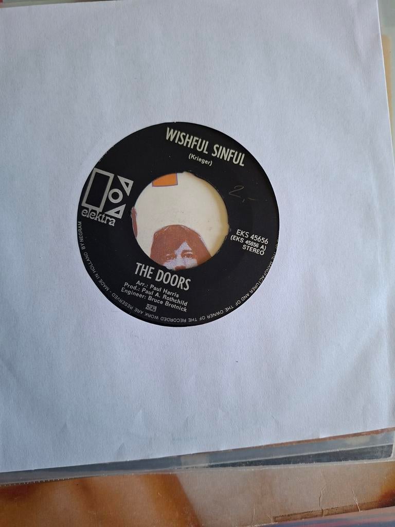 The Doors - Wishful Sinful / Who Scared You (Single), Cd's en Dvd's, Vinyl Singles, Gebruikt, Rock en Metal, Originele persing