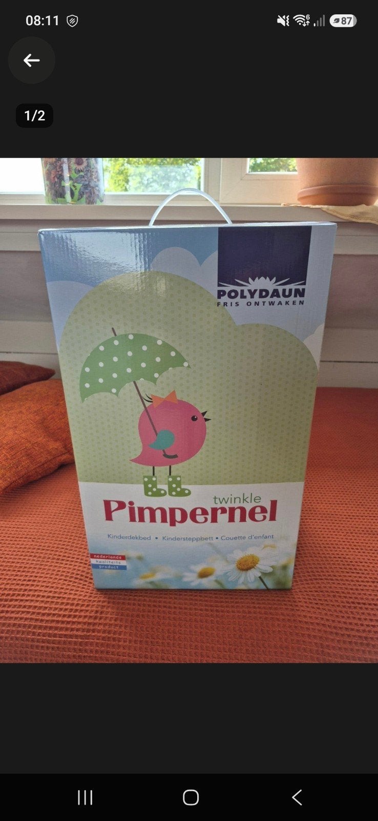 nieuw! Pimpernel Twinkle 4-seizoenen kinderdekbed van 120x15, Overige merken, Jongetje of Meisje, Eenpersoonsbed, Nieuw
