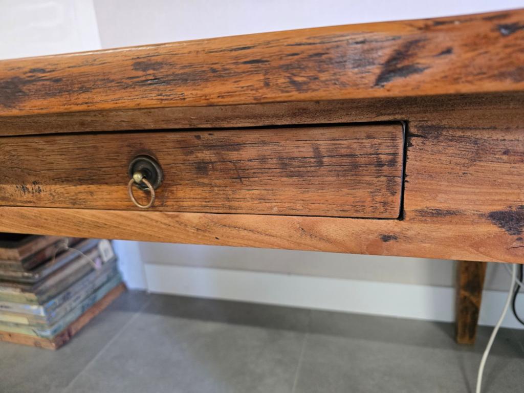 Antieke Franse eiken boerentafel | 210 x 91 cm |, Antiek en Kunst, Antiek | Meubels | Tafels, Ophalen of Verzenden