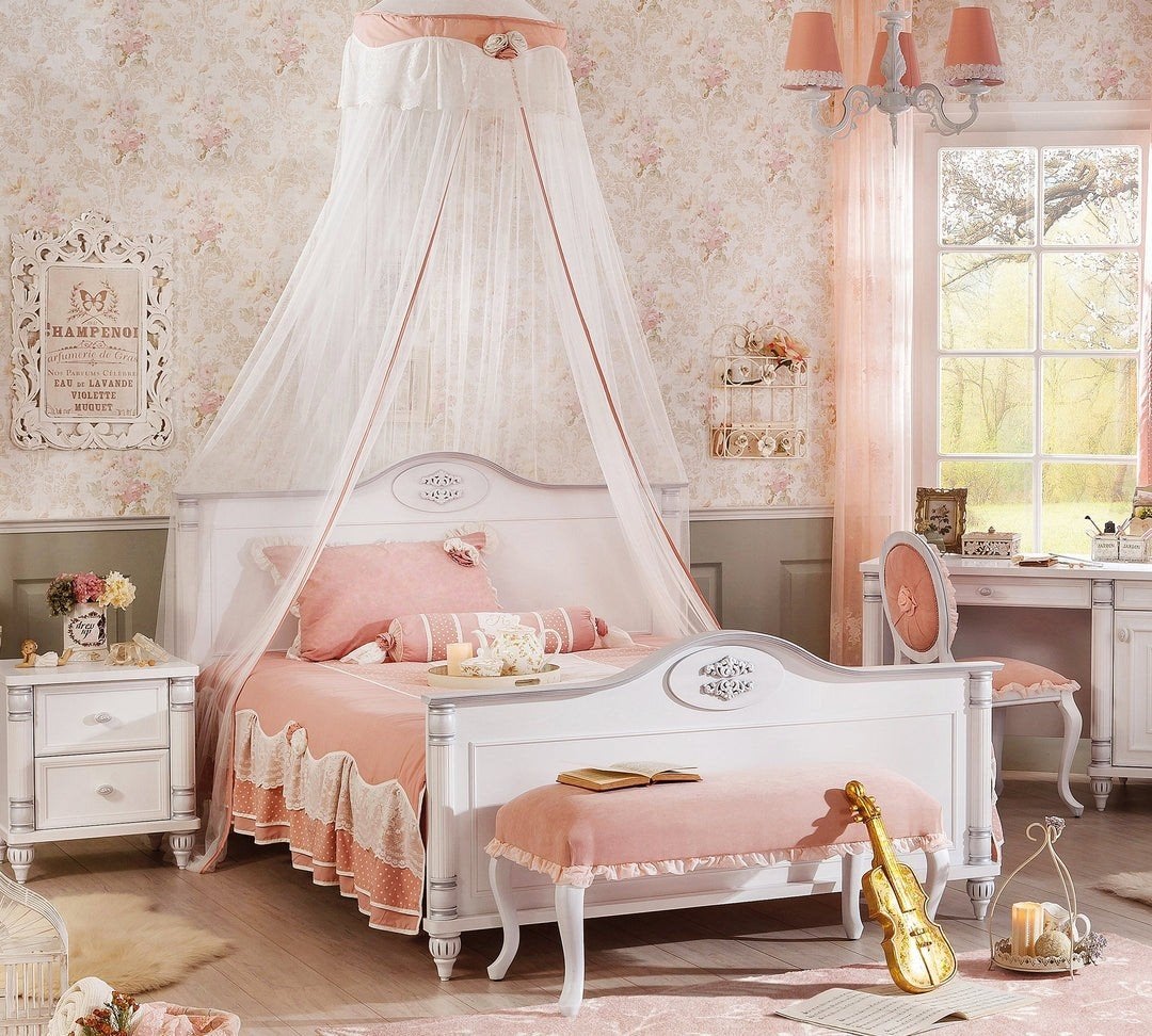 Cilek Romantic Bed met onderlade logeerbed, Wit, Ophalen of Verzenden, Zo goed als nieuw, Twijfelaar