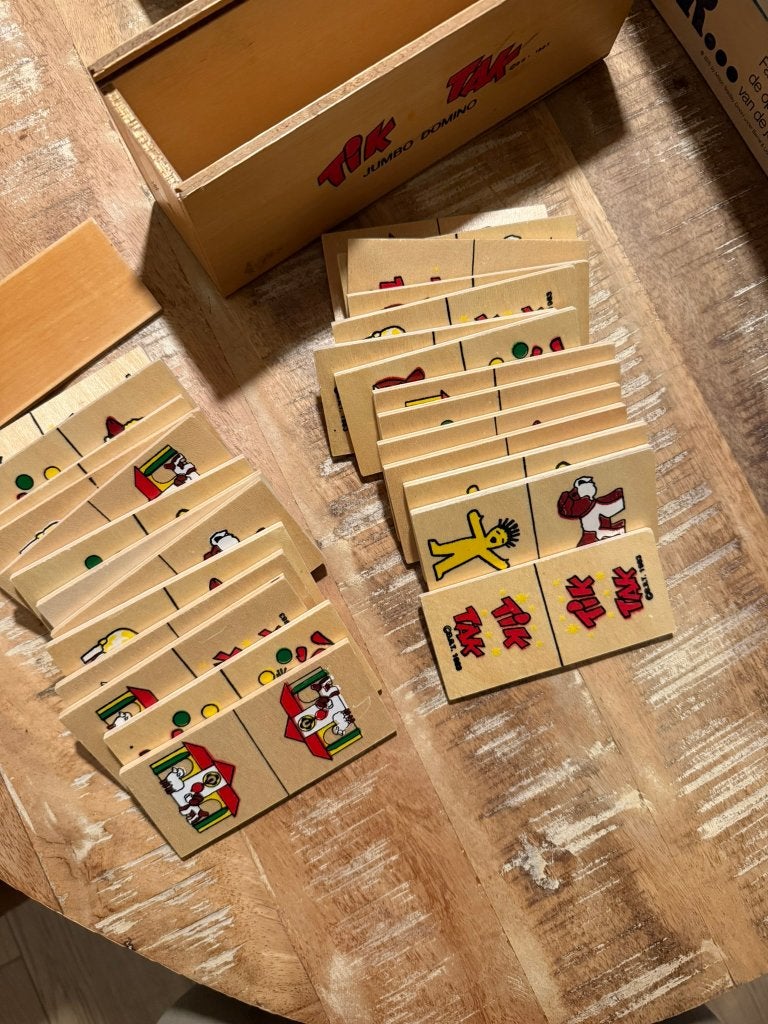 Jumbo Domino Tik Tak BRT 1983 *hout*, Ophalen of Verzenden, Gebruikt, Knutselen