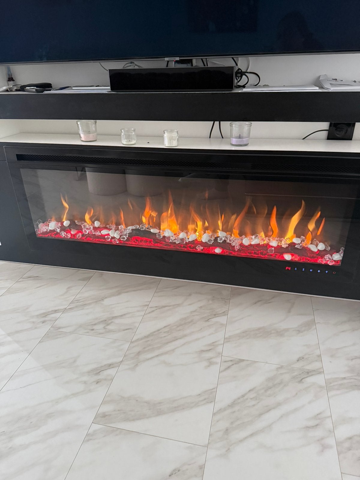 sfeerhaard elektrisch inbouw, Ophalen of Verzenden, Zo goed als nieuw, Vrijstaande haard, Elektrische haard