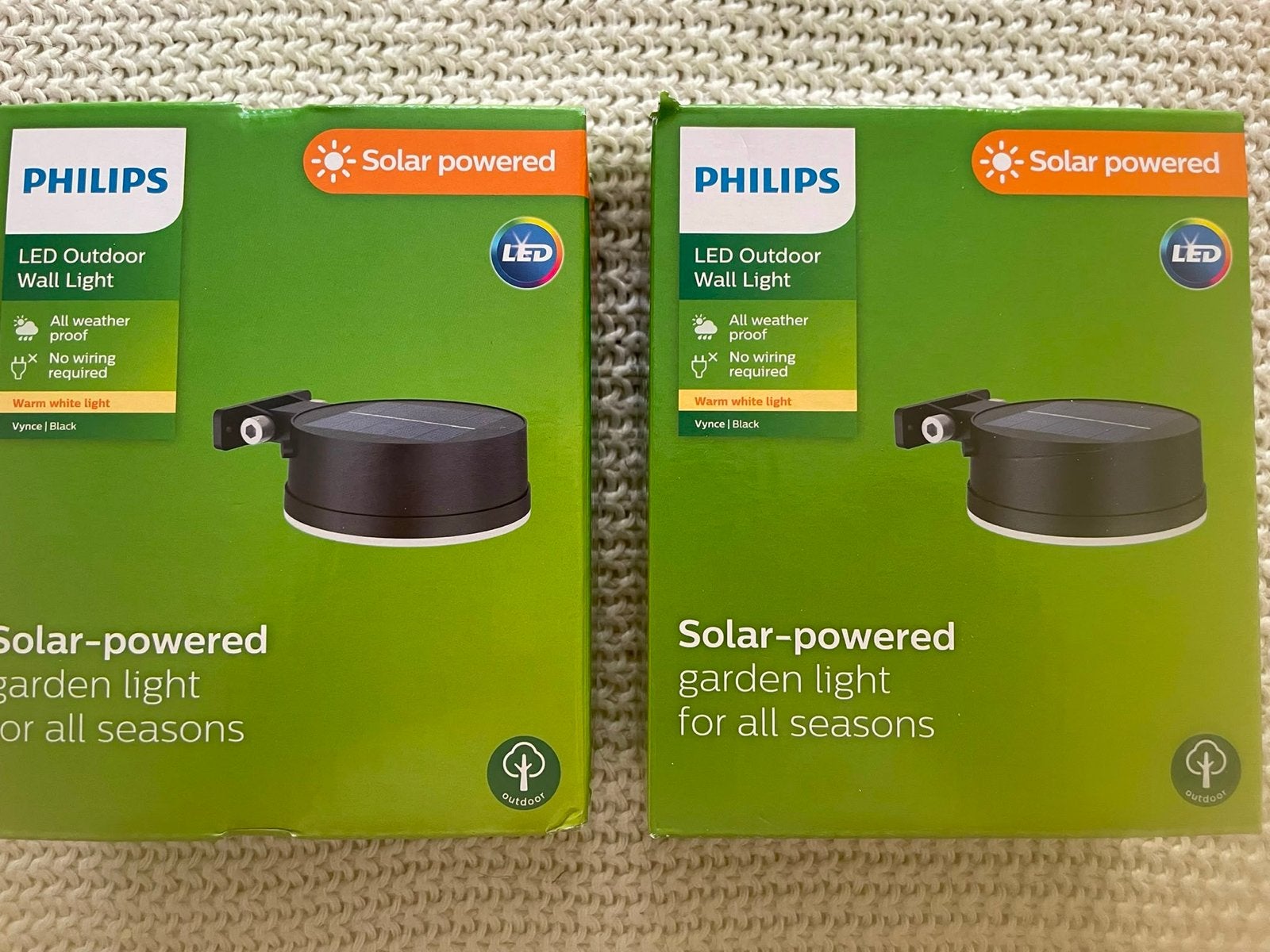Philips LED Buiten Wandlamp op Zonne-energie - 2 stuks, Zonne-energie, Kunststof, Minder dan 50 watt, Wandlamp