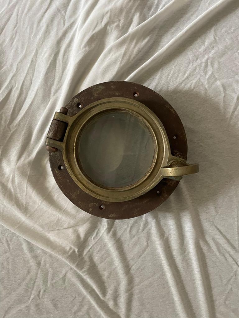 Antiek Patrijspoort Raam - Diameter 16,5/24 cm, Ophalen, Gebruikt