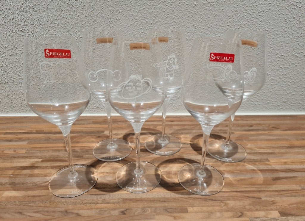 Set 6 Spiegelau Kristallen Wijnglazen – Speciale Kunsteditie, Antiek en Kunst, Ophalen