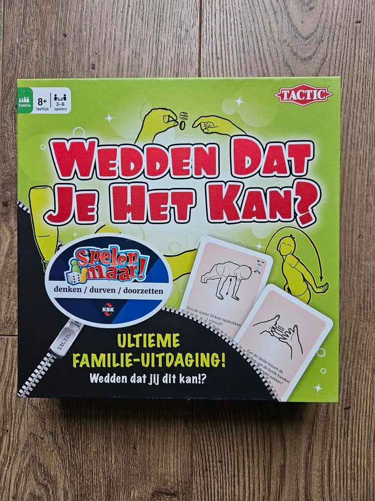 Wedden Dat Je Het Kan? - Familie Uitdaging!, Hobby en Vrije tijd, Gezelschapsspellen | Bordspellen, Vijf spelers of meer, Ophalen of Verzenden