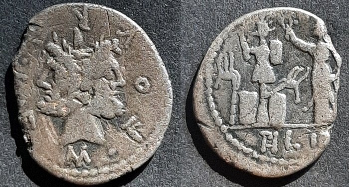 Denarius Romeinse Republiek SM 156, Verzenden, Overige landen, Zilver