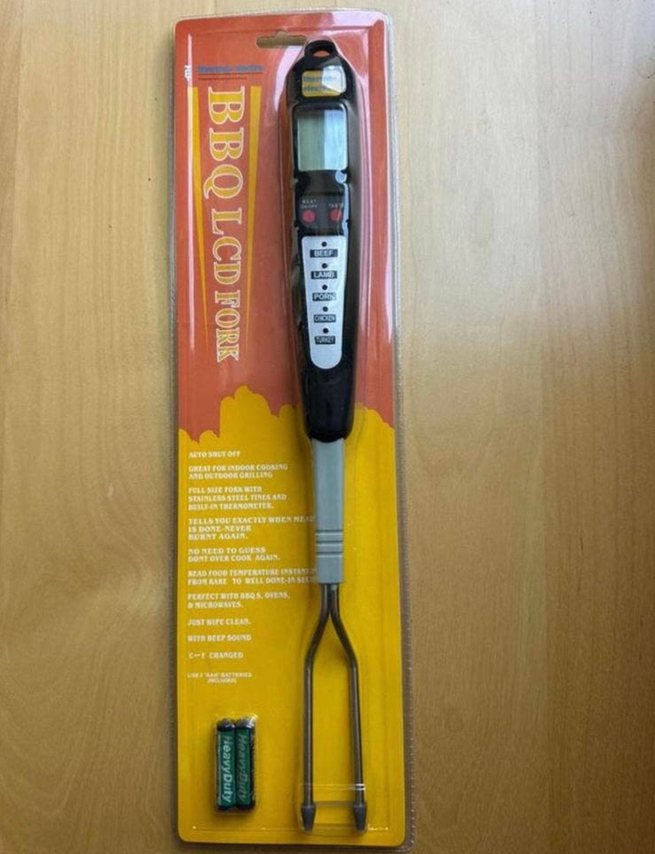 BBQ LCD thermometer vork, Ophalen of Verzenden, Nieuw