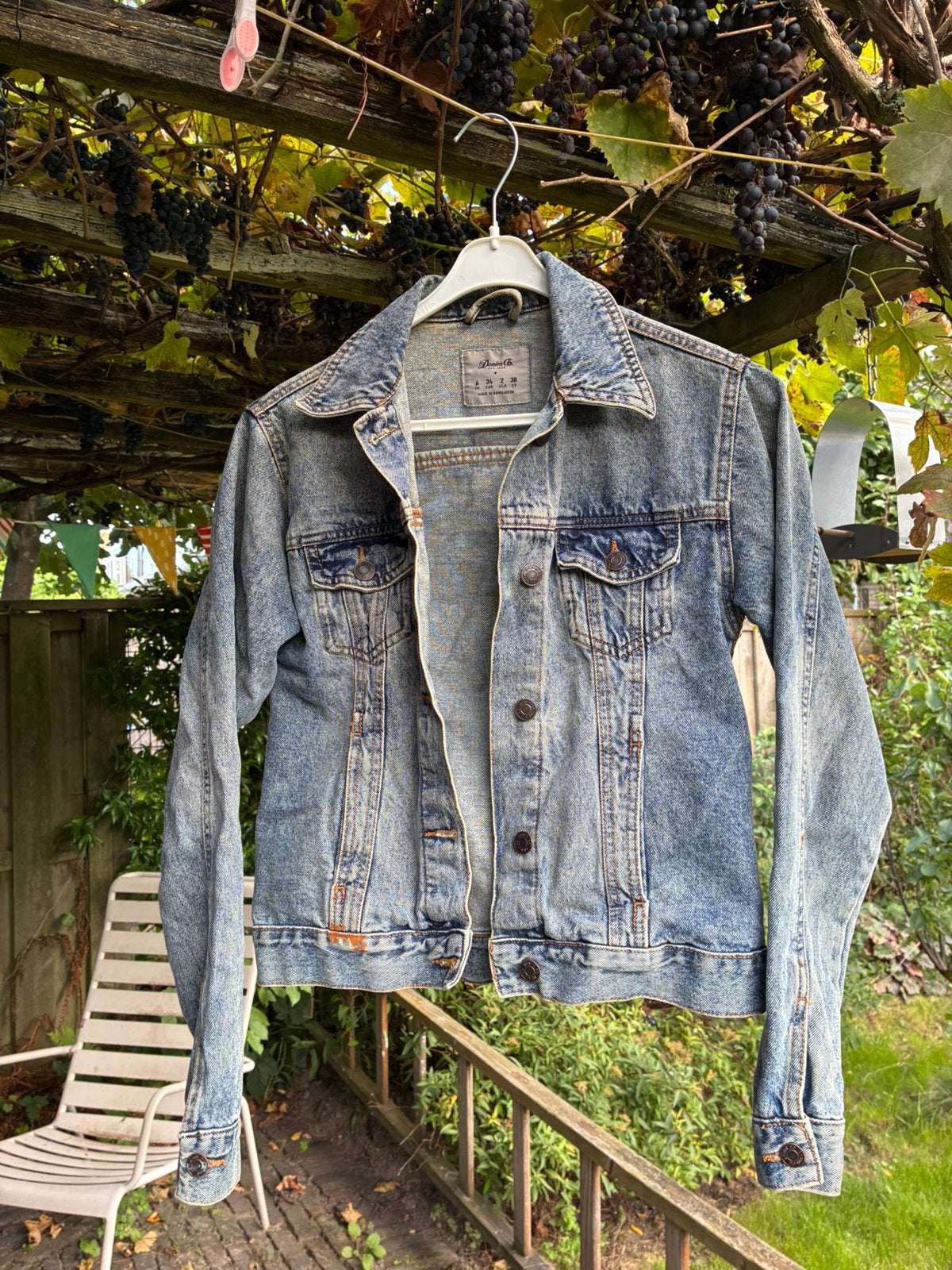 Spijkerjasje maat 34 Denim Co, Ophalen, Gedragen, Maat 34 (XS) of kleiner, Blauw