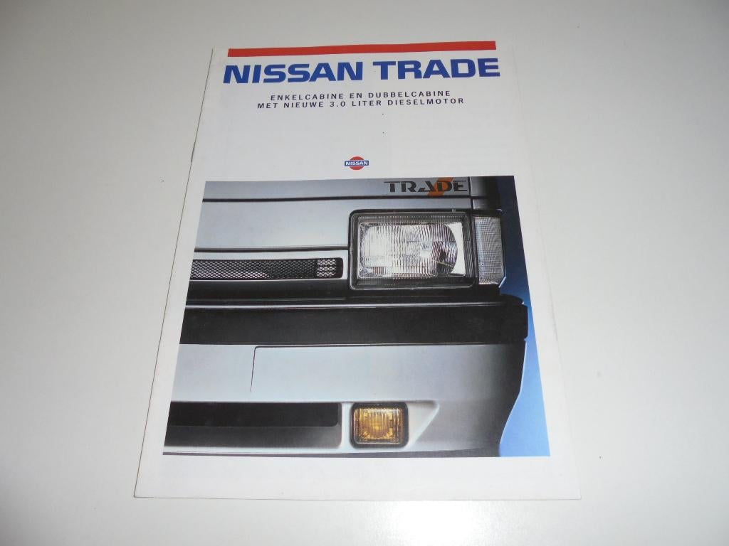 brochure Nissan Trade enkel- en dubbelcabine 1993, Ophalen of Verzenden, Gelezen, Nissan