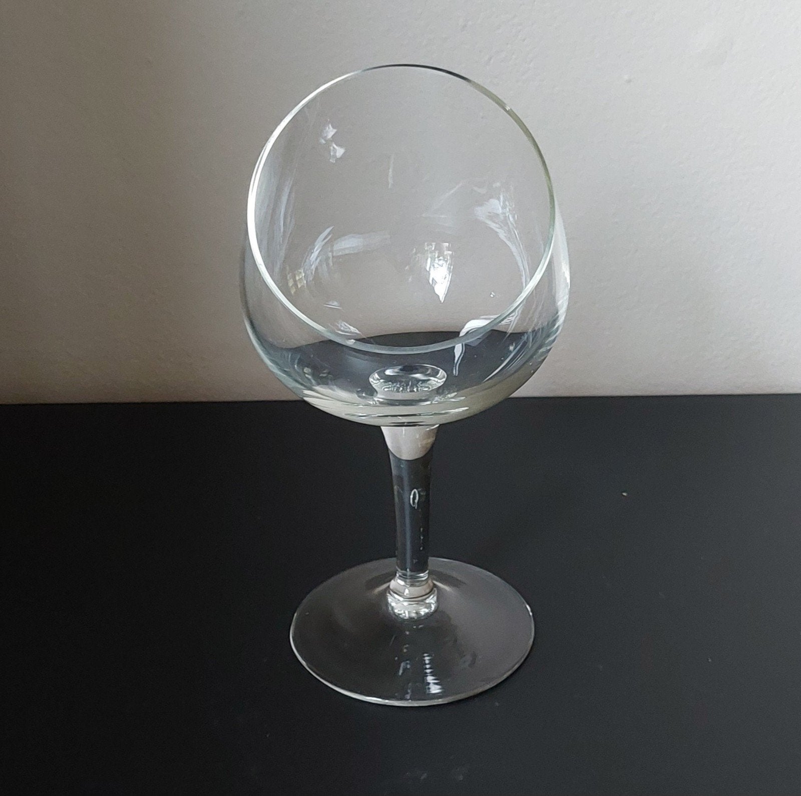 Elegante, glazen kandelaar, Ophalen, 20 cm, Kandelaar, Glas