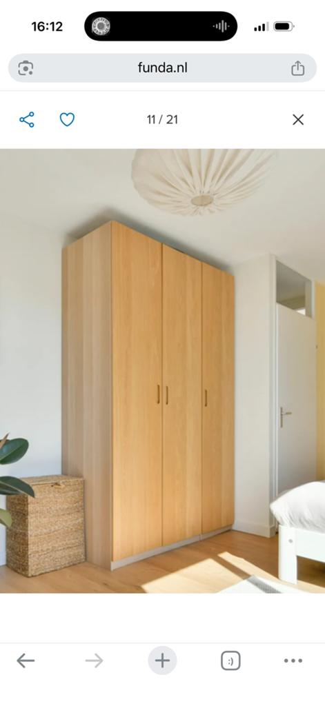 PAX kast eikenfineer, 150x236x58, uitstekende staat, Huis en Inrichting, Kasten | Kledingkasten, Ophalen, 200 cm of meer, 50 tot 100 cm
