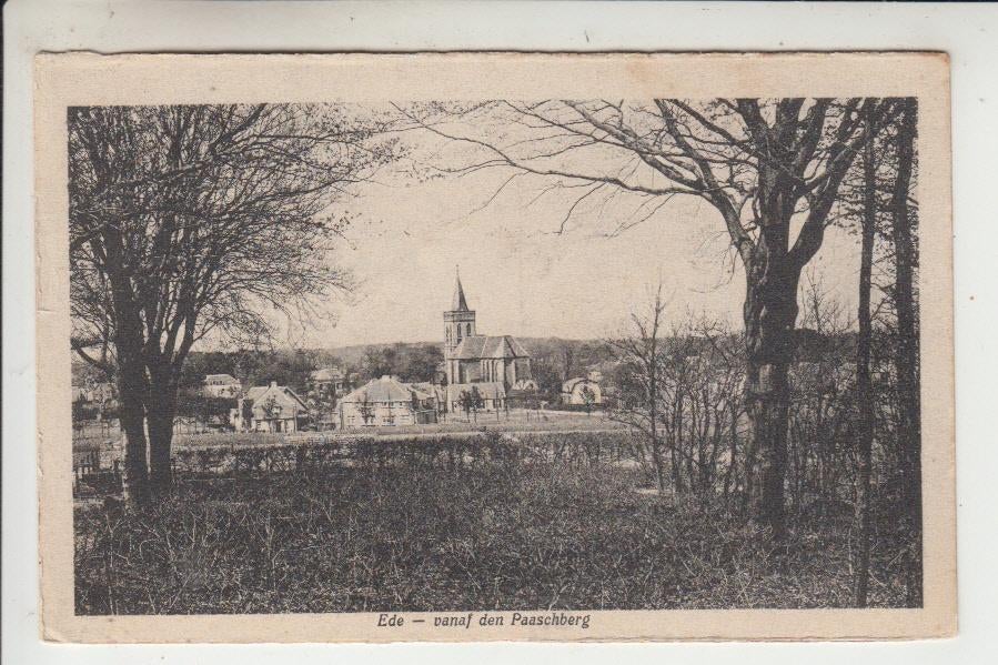 Ede, Vanaf de Paaschberg, Ophalen of Verzenden, 1920 tot 1940, Ongelopen, Gelderland