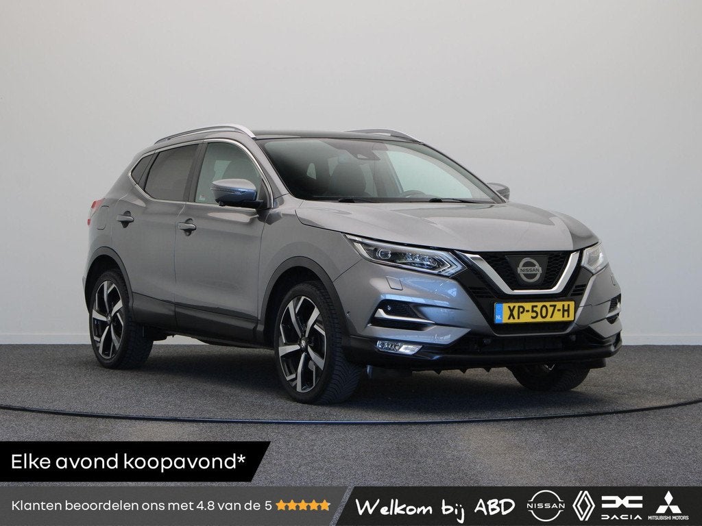 Nissan Qashqai 115pk Tekna + | Panorama dak | Trekhaak | Mem, Auto's, Voorwielaandrijving, Gebruikt, Euro 6, 4 cilinders