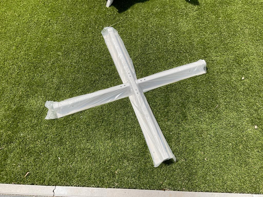 Parasolvoet kruisvoet voor zweefparasol, Ophalen of Verzenden, Nieuw, Minder dan 1 meter, Parasolvoet