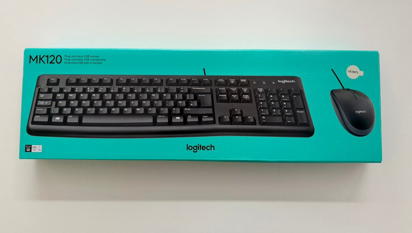 Logitech MK120 Toetsenbord + Muis | NIEUW & ongeopend, Nieuw, Qwerty, Bedraad, Toetsenbord en muis-set