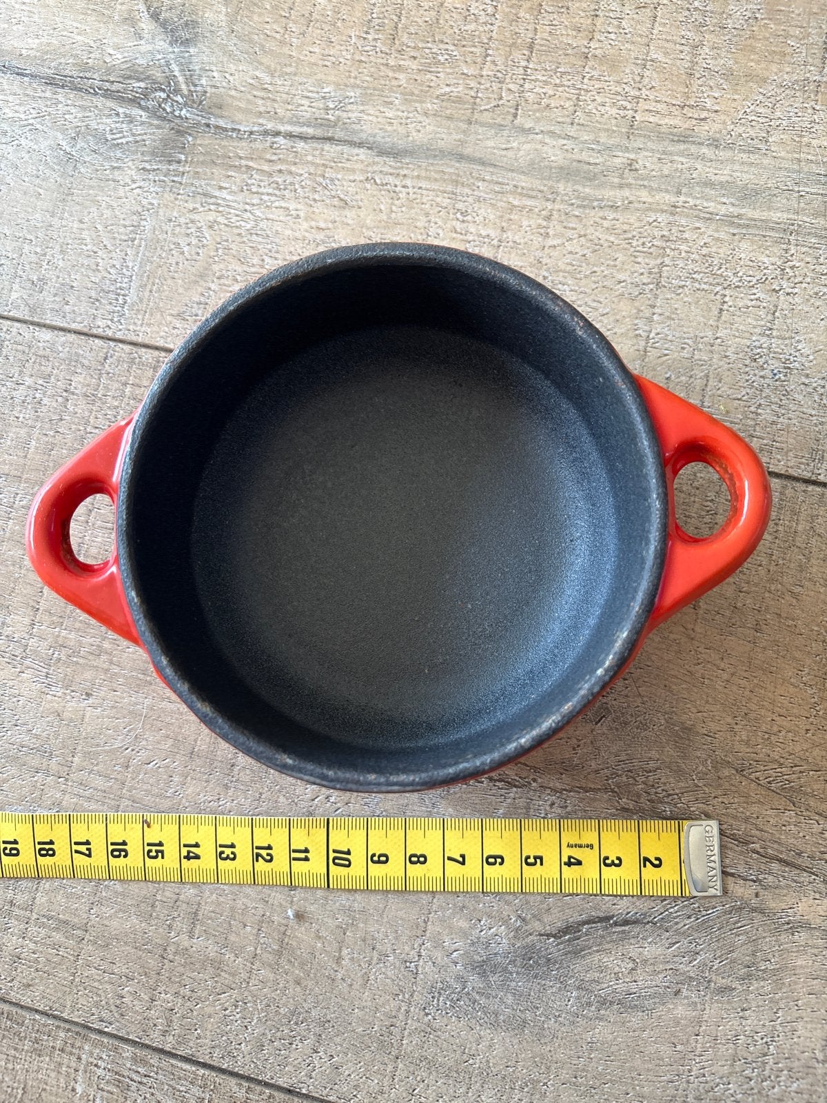 Mini Gietijzeren Braadpan - Rood (TGFF), Ophalen, Gebruikt, Met handvatten, Overige merken