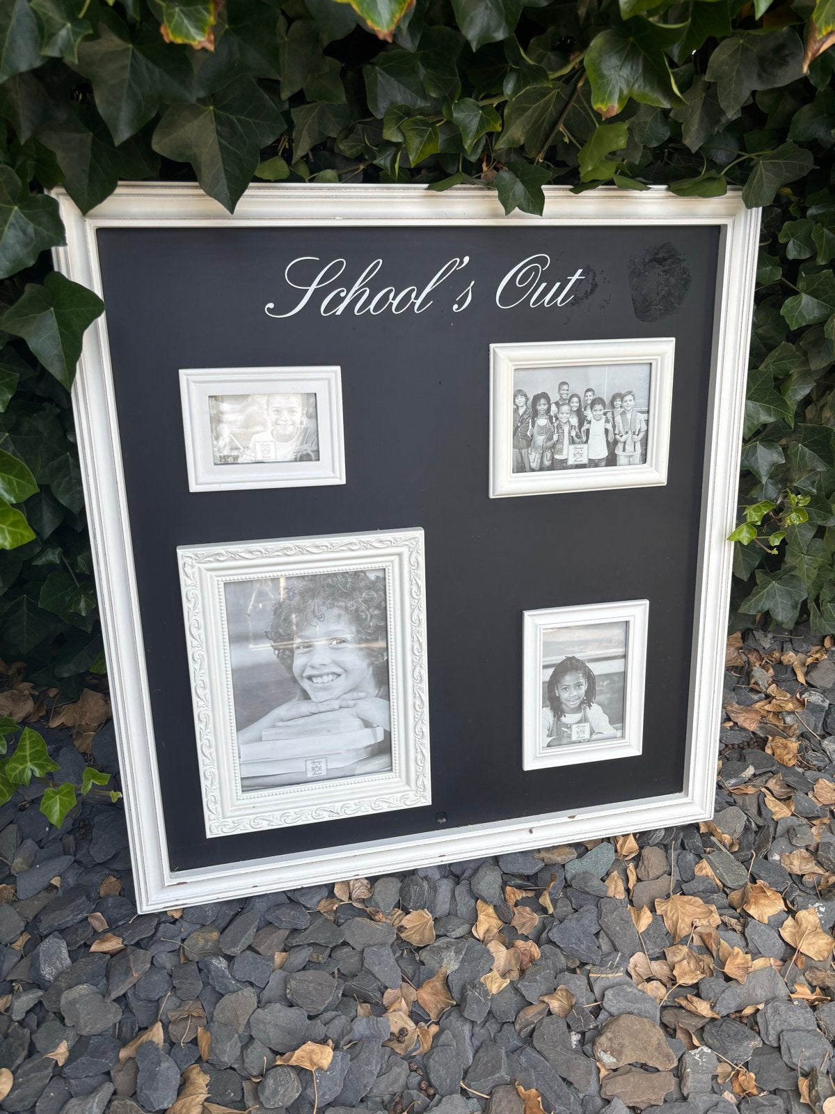 School's Out fotolijst - Wit houten frame Rivier Maison, Gebruikt, Met afbeelding, Wit, Hout