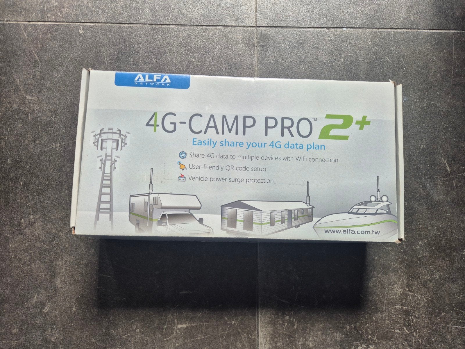 Alfa Network 4G-CAMP Pro 2+ Router met modem, Ophalen of Verzenden, Zo goed als nieuw