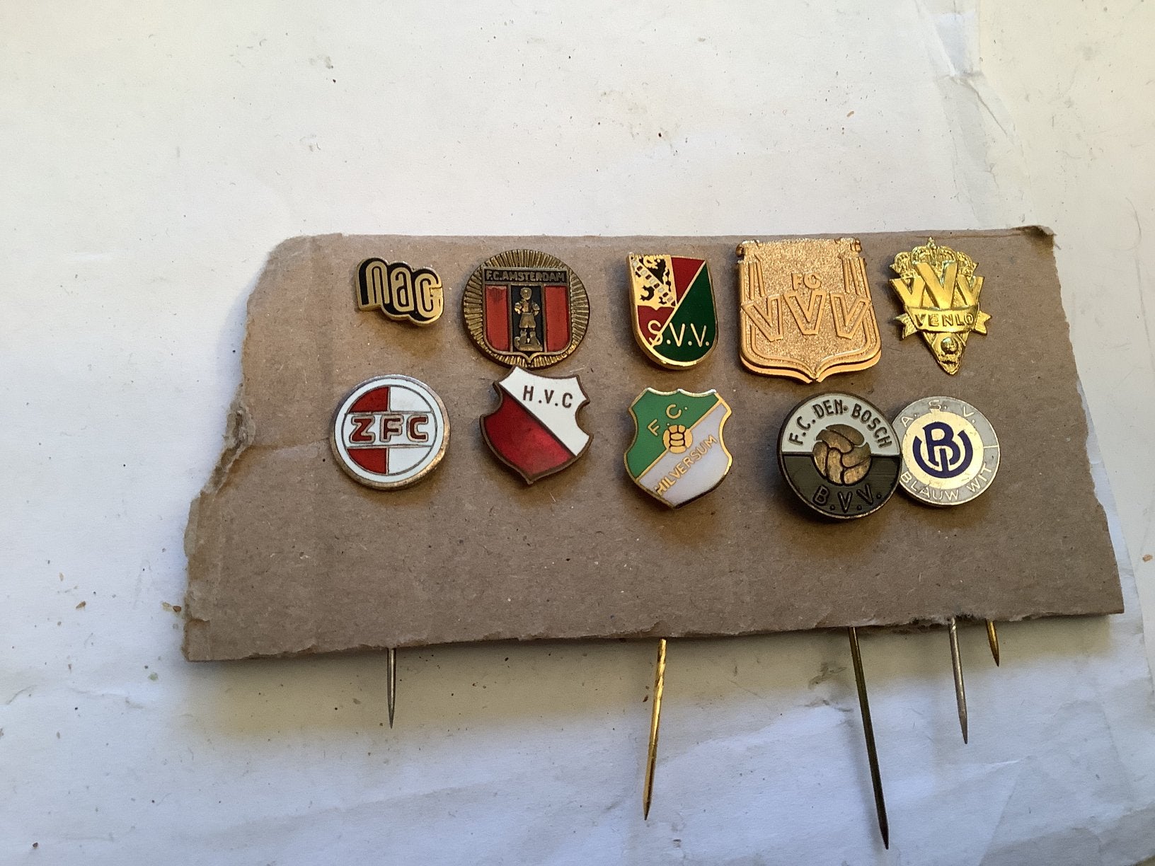 10 originele voetbalspeldjes (ex) betaald voetbal, Ophalen of Verzenden, Overige binnenlandse clubs, Overige typen