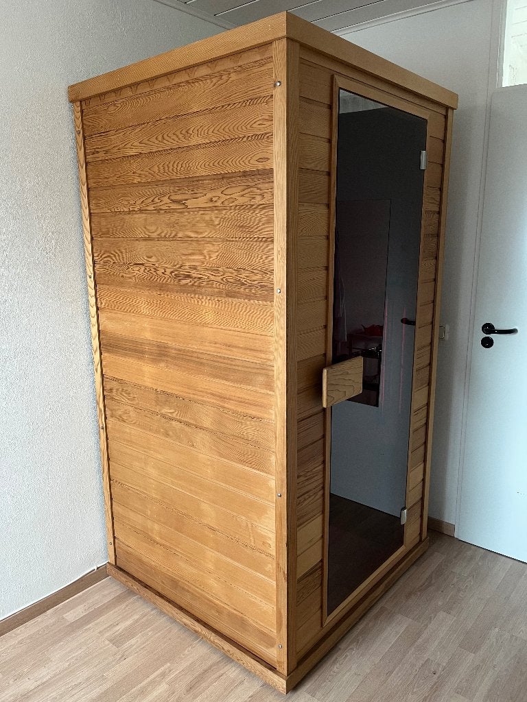 Infraroodsauna 2 persoons, 5 stralers, muziek en kleurlicht, Ophalen, Gebruikt, Infrarood, Complete sauna