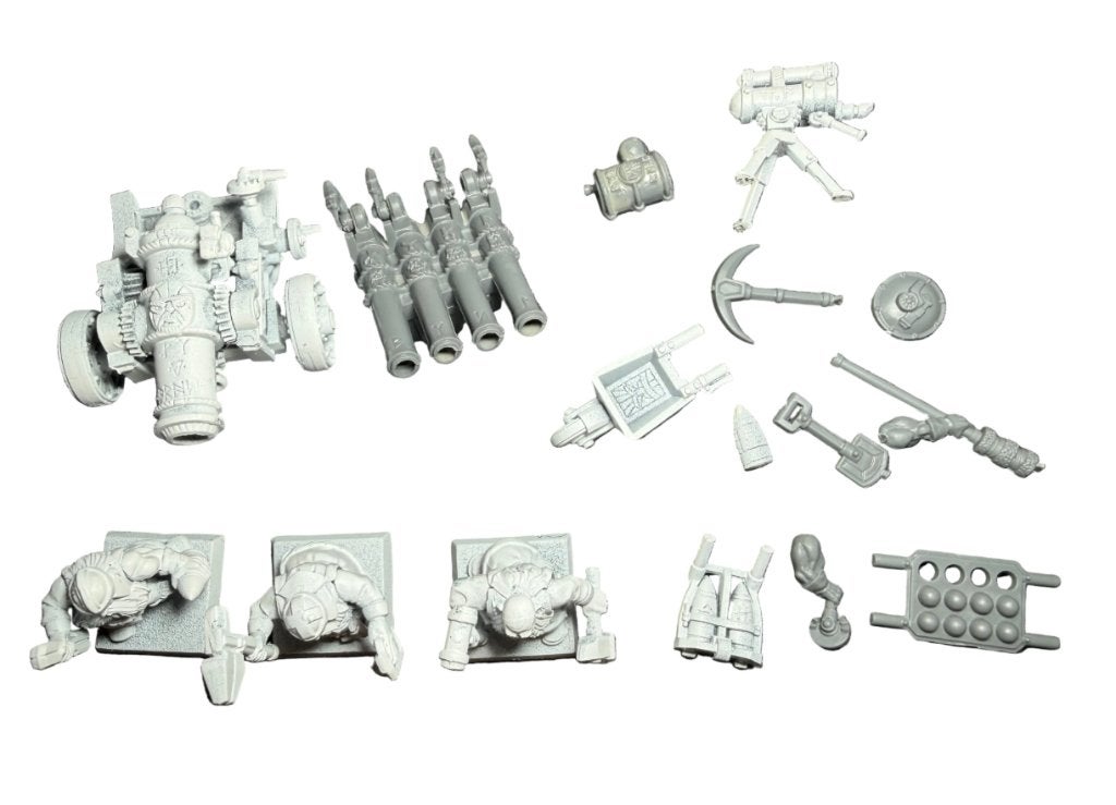 Warhammer Fantasy Old World Dwarves Canon and Organ Gun, ., Warhammer, Ophalen of Verzenden, Zo goed als nieuw